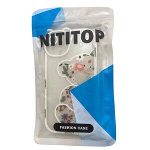 iPhone XR Case With Floral Bear Design & Beaded Strap